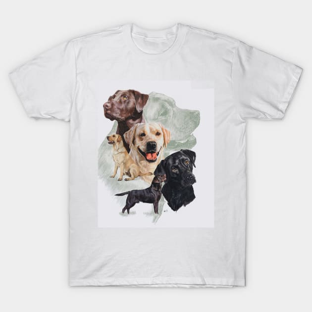 Labrador Medley T-Shirt by BarbBarcikKeith